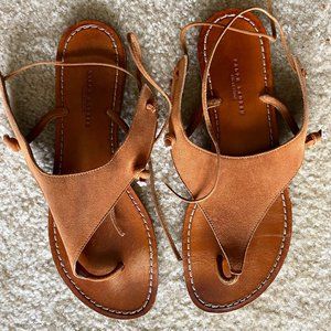 Tan Ralph Lauren Lace Up Sandals